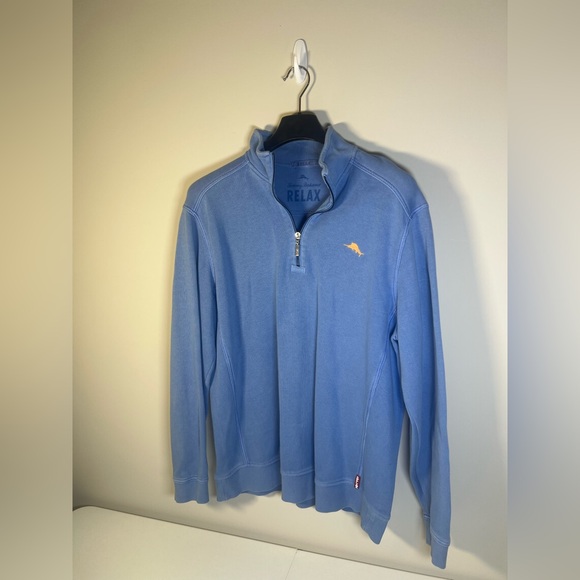Tommy Bahama Tobago Bay Half-zip Sweatshirt In Blue Yonder Men’s Size Large - Picture 6 of 8